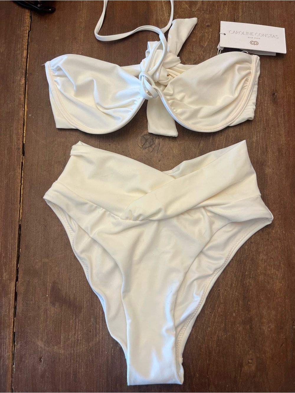 Caroline Constas cream bikini set sz Xs